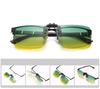 Clip-on-Sonnenbrille zum Aufklapp-Brillenglas für Tag- und Nachtsicht beim Autofahren, blendfreie Sonnenbrille mit Clip-on-Objektiv