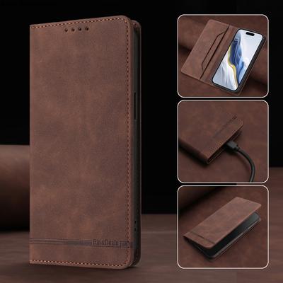 Magnetic Book Case For Samsung Galaxy S26 Pro S25 Edge S20 FE S24 S23 S22 S21 Ultra Plus RFID Anti-Theft Leather Cover Card Bag