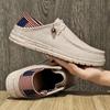 Foreign Trade Large Size 48 Loafers Men's Canvas Casual Shoes Two Men's Shoes One Pedal Driving Lazy Shoes Half Drag