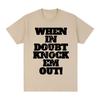 Drake Wenn Sie im Zweifel sind, schlagen Sie sie K.O. T-Shirt Baumwolle Herren T-Shirt Neues TEE TSHIRT Damen Oberteile