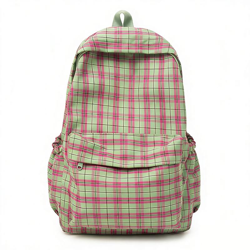 Plaid Schoolbag Women's Lightweight Backpack