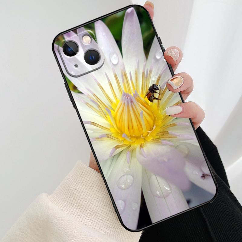 Lotus Flower Phone Case For iPhone 17 Pro Max 16 15 14 11 12 13 Pro Max mini 15 16 Plus 16e 17 Air Cover