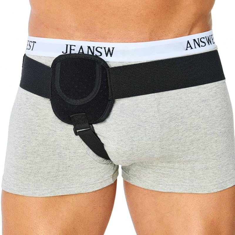 

Hernia Belts for Men Inguinal, Hernia Support for Women and Men, Hernia Truss for Left or Right Side, Groin Belt, Adjustable Waist Strap with Medium чёрный