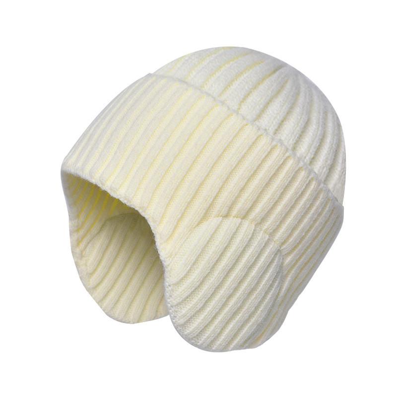 

Fashion Knit Beanie For Winter Men Women With Windproof Warmth And Ear Protection Ivory