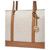 MICHAEL KORS Andie presbyopia all-over color block tote bag, artificial leather shoulder bag, medium size, women's, vanilla white