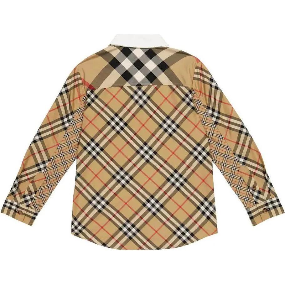 Burberry Shirt SS22 Light Brown Kids' (Unisex) Casual Shirts 80538641