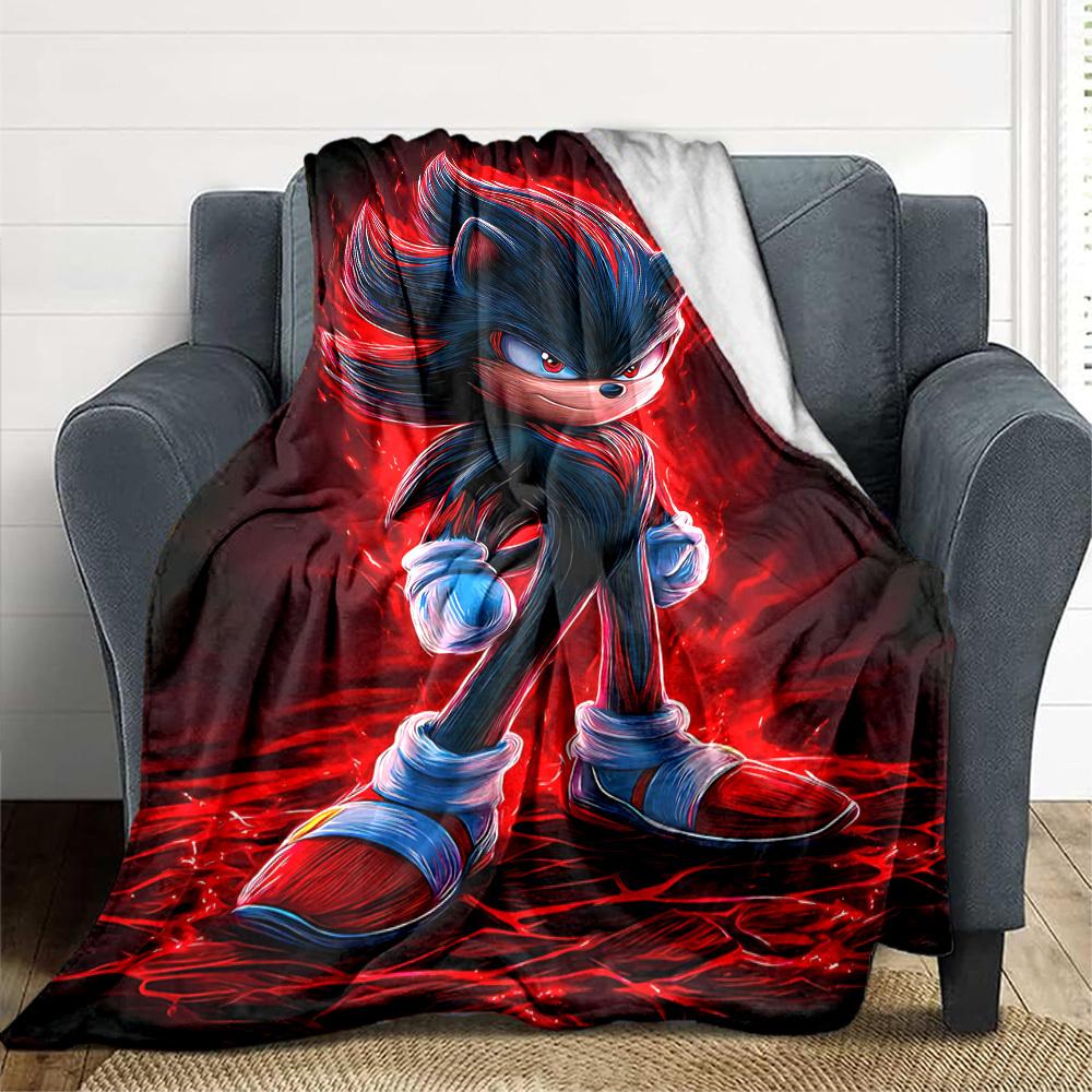 1pc Shadow Sonic Flannel Blanket, Soft Skin-Friendly with Digital Printing, Various Sizes Available for Family, Friends104