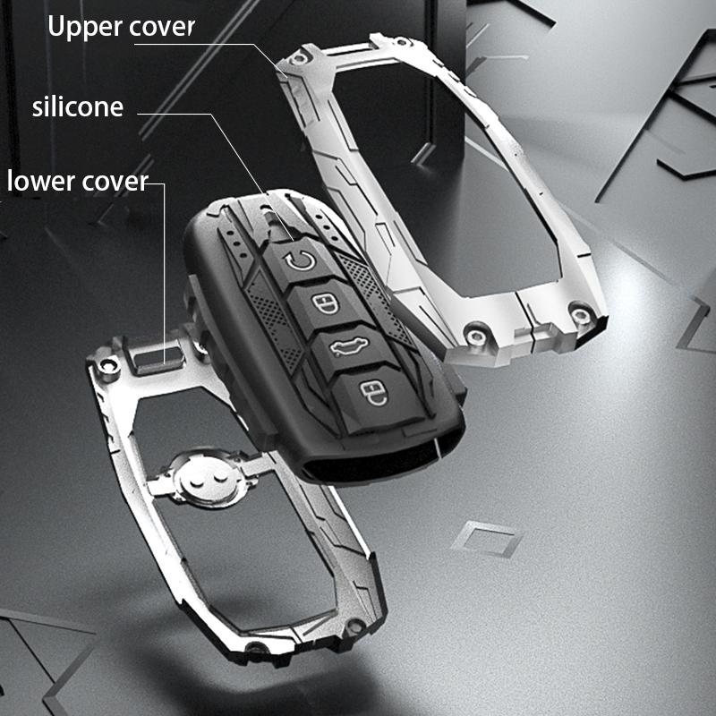 Galvanized Alloy Silicone splicing Car Key Cover Case For Chery Tiggo 8 5 ARRIZO 7 8 PRO MAX OMODA 5C Car Interior Accessories