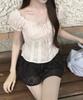 WHISFAIRY Lily Lace Blouse - Pink