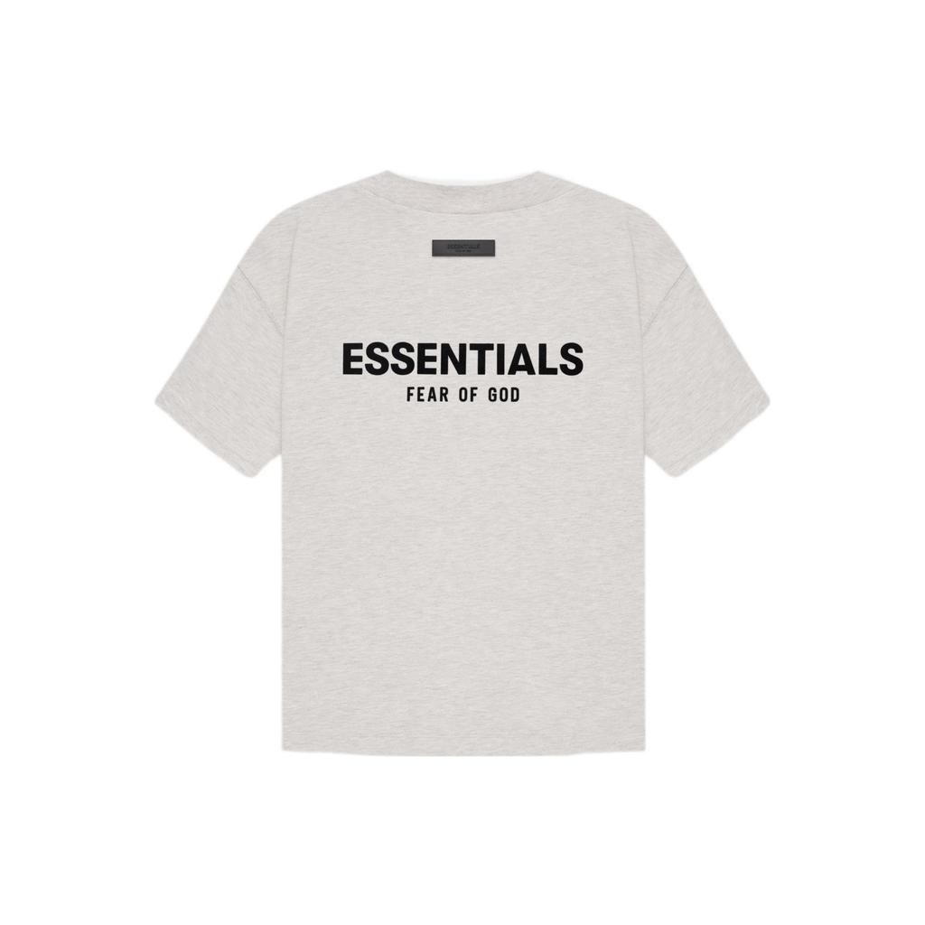 Fear of God Essentials SS22 Embossed Logo Crew Neck T-Shirt Men Tops Light-Oatmeal FOG-SS22-904