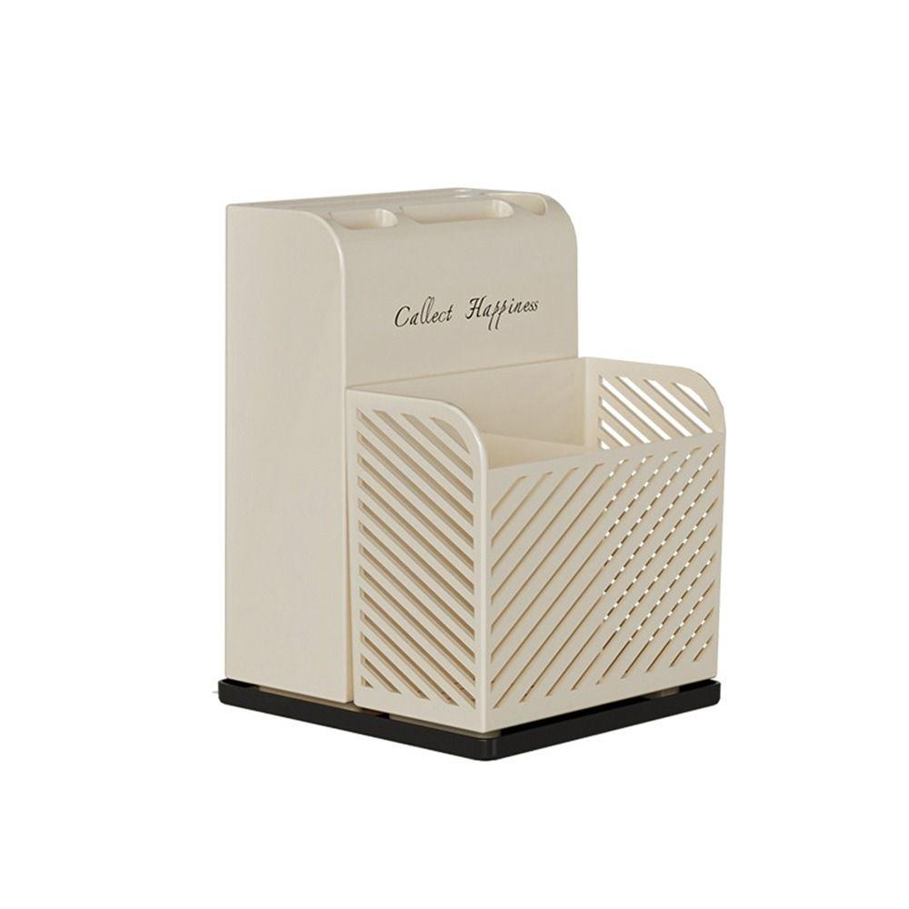 Integrated Chopstick Barrel Beige Tableware Storage Rack Flatware Drainer Storage Box  for Kitchen