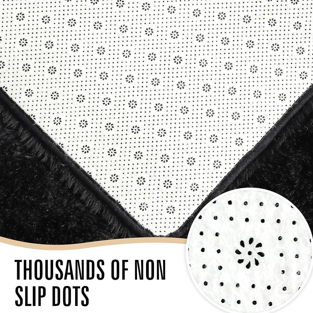 Silk Wool Bedside Rug Living Room Bedroom Baby Room Soft Home Decor Rug Washable Stain Resistant Floor Mat