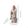 Statua di Studioso Stile Cinese Ceramica Ornamento Tradizionale da Tavolo per Collezionisti d'Arte,