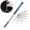 Blaues Verlängertes Halbautomatisches 0,8-3Mm Handbohrerset Handbohrer Bits Set Bohrwerkzeug Handwerkzeuge Für Heimwerkerhandwerk Machen