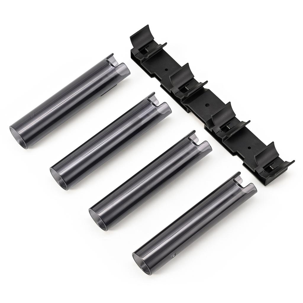 ABS Fishing Rod Holders 4 Tubes Wall-Mounted Fishing Pole Rack for Wall Garage