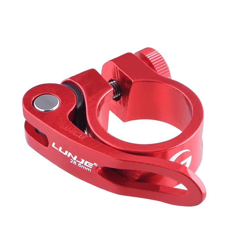 

Azarxis Bicycle Seatpost Clamp, 28.6mm / 31.8mm / 34.9mm, Aluminum Alloy, Easy Installation, Quick Release, Lightweight, for Road Bikes, Mountain