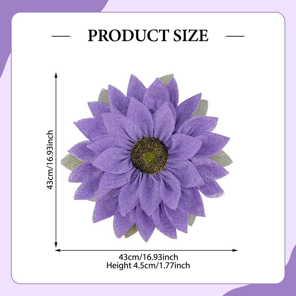 Artificial Sunflower Wreath Welcome Sign for Festival Window Indoor/Outdoor