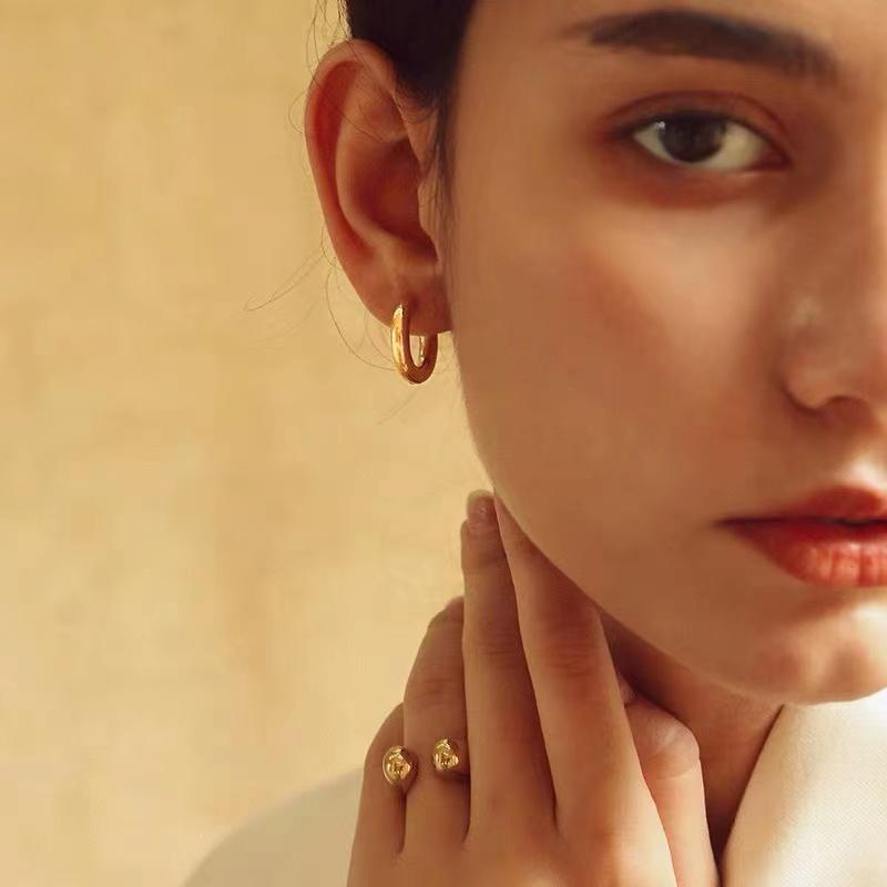 Stainless Steel Classic Circle High Quality Earrings Prevent Allergy Minimalist Versatile Temperament Jewelry