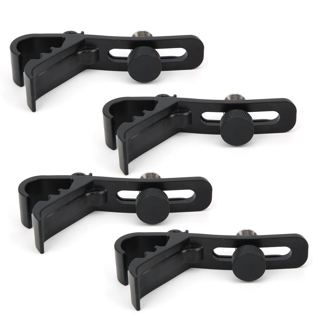 4Pcs Drum Microphone Clip Shockproof Securing Clamp Holder Musical Instrument Supplies