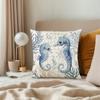 Plush Pillow Case Ocean Themed Linen Cushion Cover Perfect For Summer Home Decoration And Sofa Use
