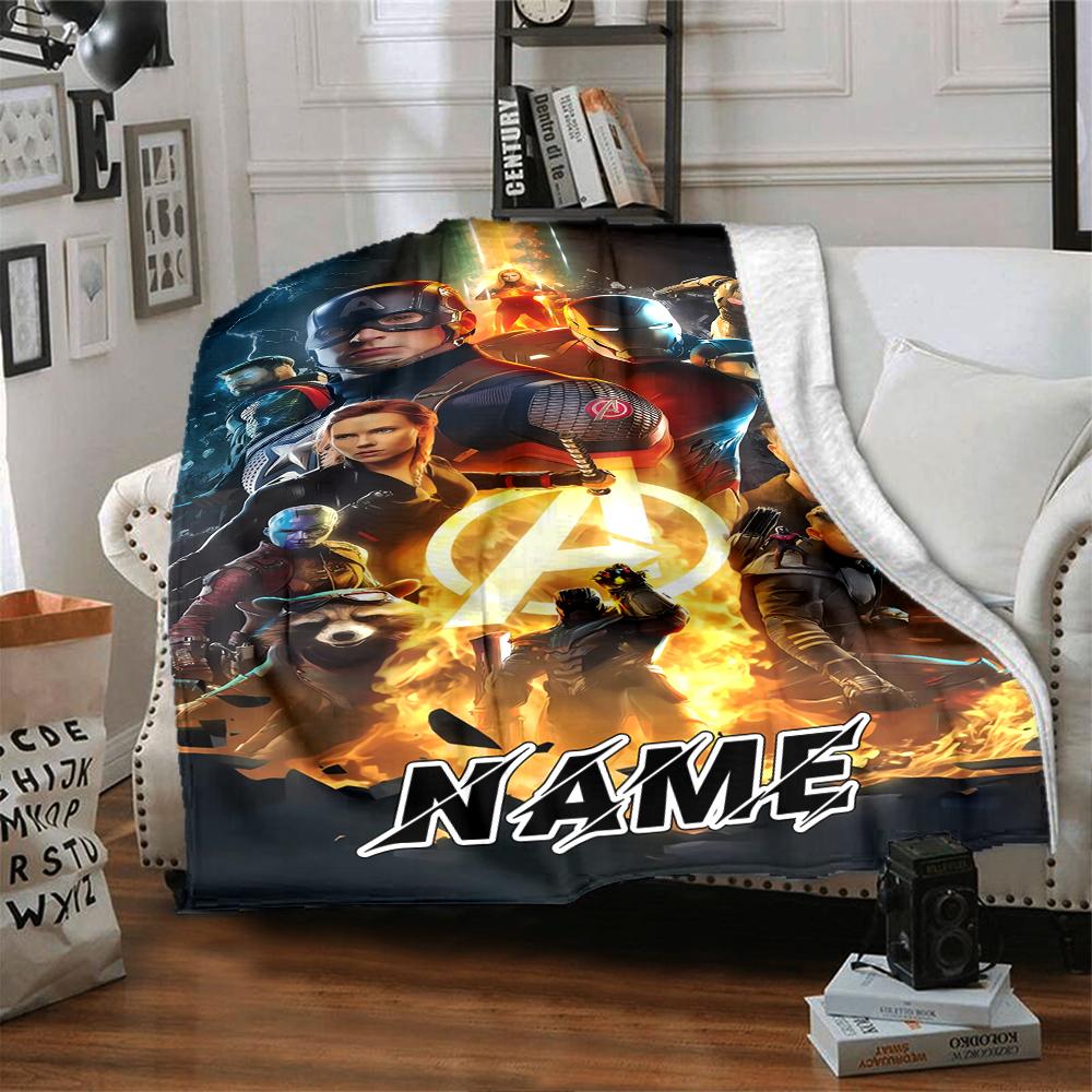 Custom Name Green Forest Fantasy blanket for Couch & Bed, Plush Cozy Fuzzy Blanket Super Soft & Warm Blankets for Fall and Winter. 09085