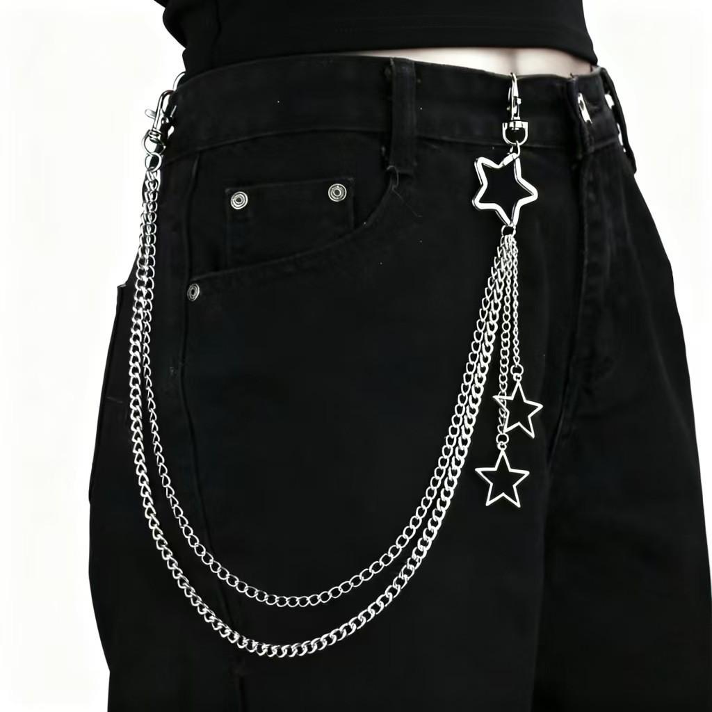 Cross-border Fashion Star Pendant Multi-layer Hip Hop Chain Accessory