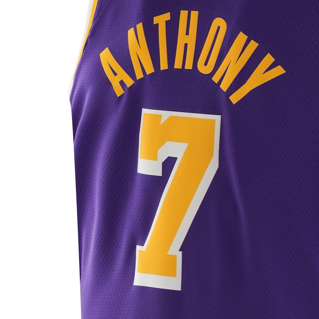 Jordan NBA Team Print Loose Comfortable Jersey Tank, Lakers Edition, Anthony No. 7 Men Tops Purple CV9481-514