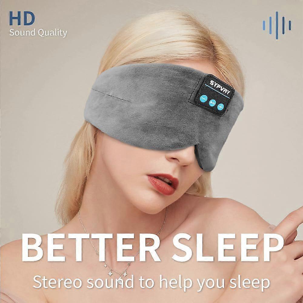 Sleep Eye Mask with Bluetooth Headphones, Wireless Headphones Bluetooth Silk Sleep Mask Blackout Blindfold, Bluetooth Eye Mask