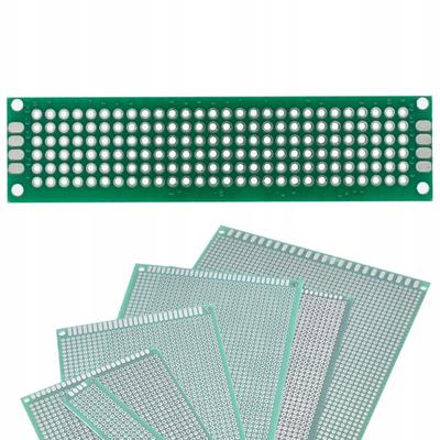 Dwustronna Płytka Prototypowa 20 X 80 Mm – Uniwersalna Do Montażu THT | Raster 2,54 Mm | Zielona Soldermaski