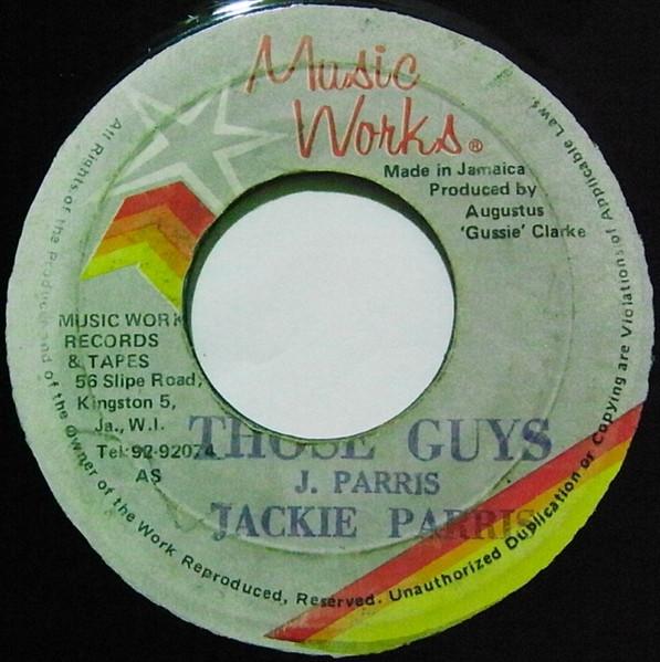 

7-дюймовая пластинка JACKIE PARIS Those Guys NONE Music Works Rec Ямайка Регги Ска Даб Б/у
