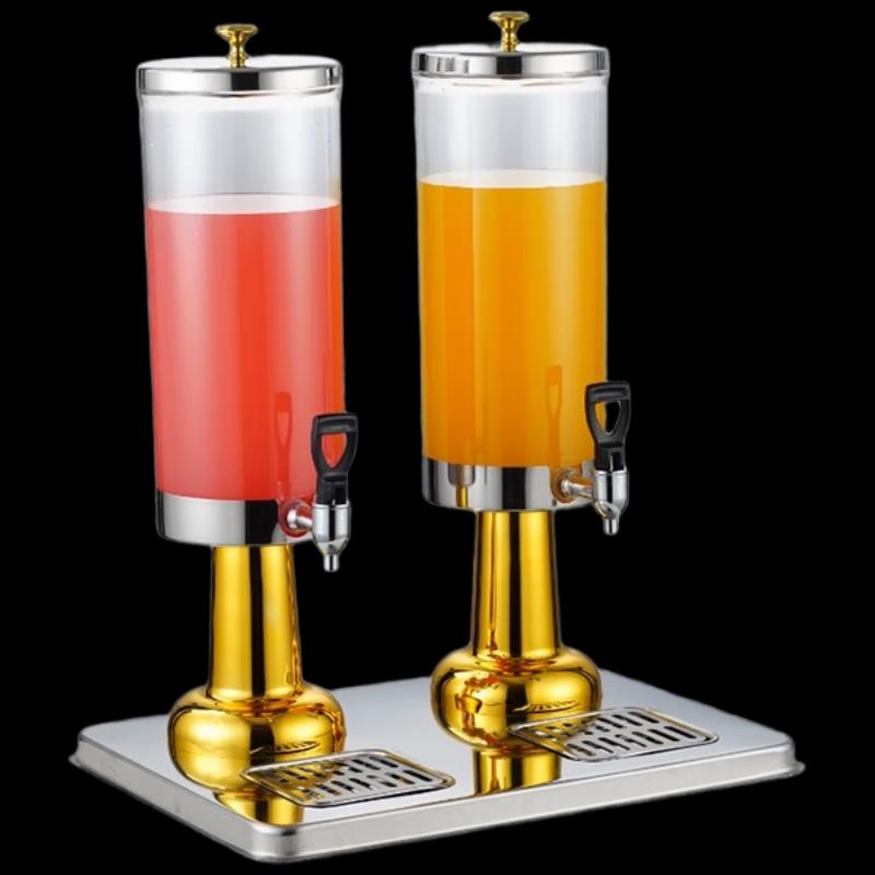 6L Double-Headed Golden Stainless Steel Juice Dispenser