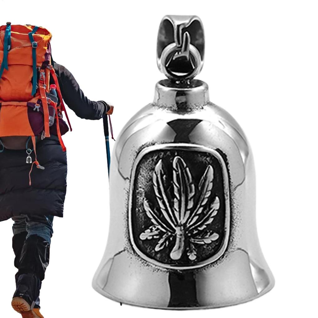 Bell For Motorcycle Biker Luck Riding Bell Motorcycle Maple Leaves Design Clear Sound Punk Art For Urban-Commuting Cruising