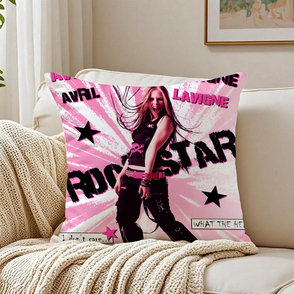 Music PopPunk AAvril LLavigne Cushion Cover Pillowcase Antidustmite Living Room Sofa Decor Cushion Room