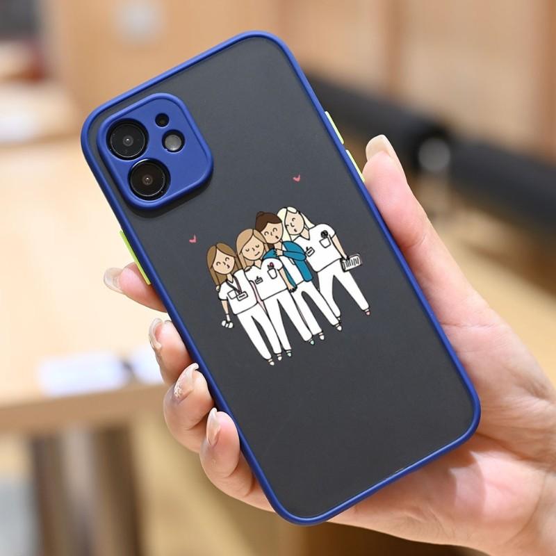 Funda de Teléfono Enfermera Medicina Salud Para IPhone 14 13 12 11 Mini Pro Max XS X Max XR 8 7 Plus SE 2022 Color Piel Cubierta de Teléfono