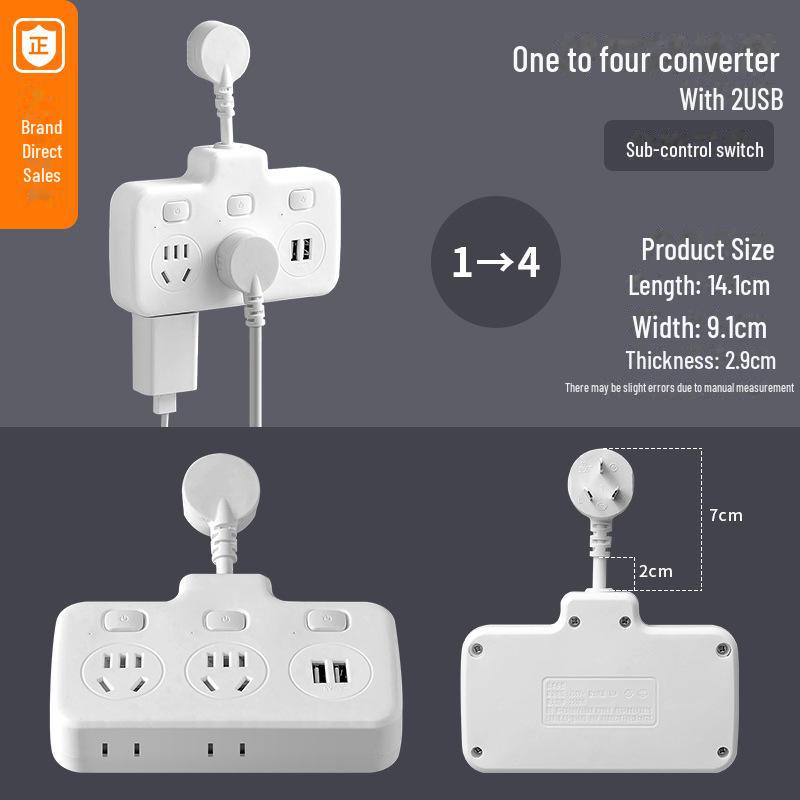 Smarte USB-Steckdosenleiste mit Schalter & Multifunktionserweiterung