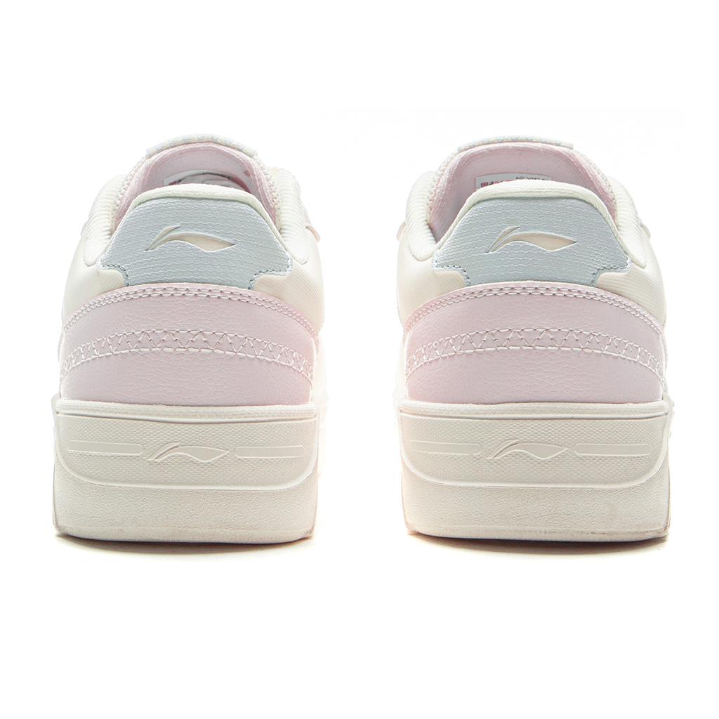 Li Ning Classic Fashion Versatile Youthful White Sneakers Women Sneakers Pink Blue AGCV180-2