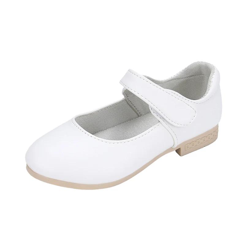 Girls PU Leather Shoes for Wedding Party Fashion Princess Kids Mary Janes Children Flats Hook & Loop Sweet Classic Cute Soft New