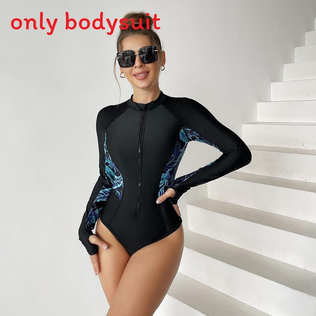 Ladies Onepiece Swimsuit With Zipper And Sun Protection For Water Sports Enthusiasts