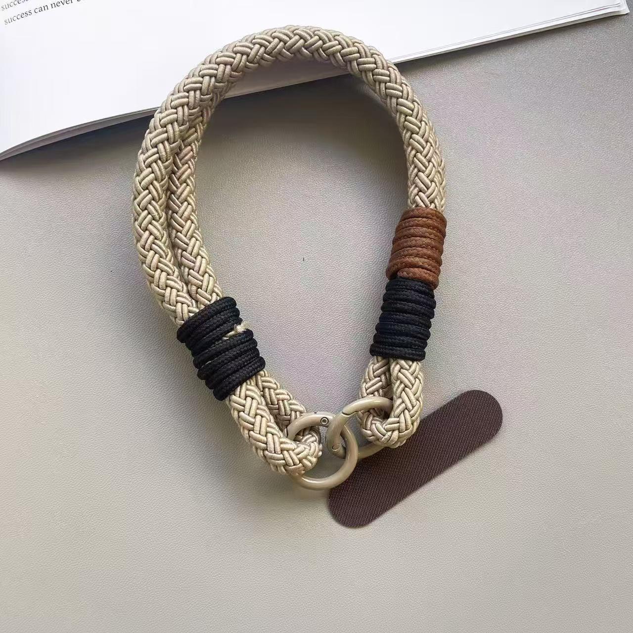 

New Upgrade Pure Hand Thick Braided Rope Short Mobile Phone Lanyard Fashion Creative Wrist Strap Strong New Outdoor Chain Polyester / Nylon