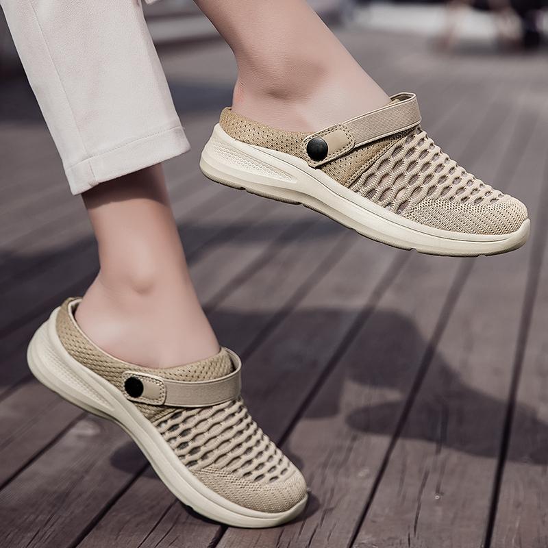 Summer Women Slippers Casual Plus Size Black Grey Closed Toe Elevator Sandals Shoes for Girls