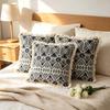 Indoor Living Room Sofa Balcony Outdoor Decorative Square Farmhouse Style Tassel Throw Pillow Covers