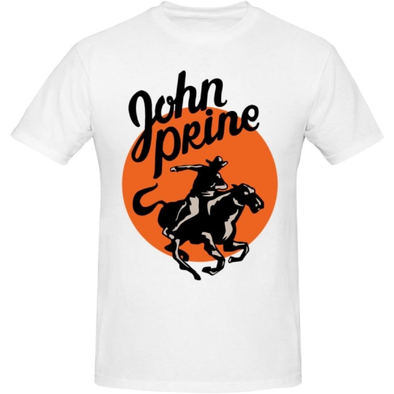 QFFGTNHJ Men s John Music Prine Summer Fashion Pattern T-Shirt S