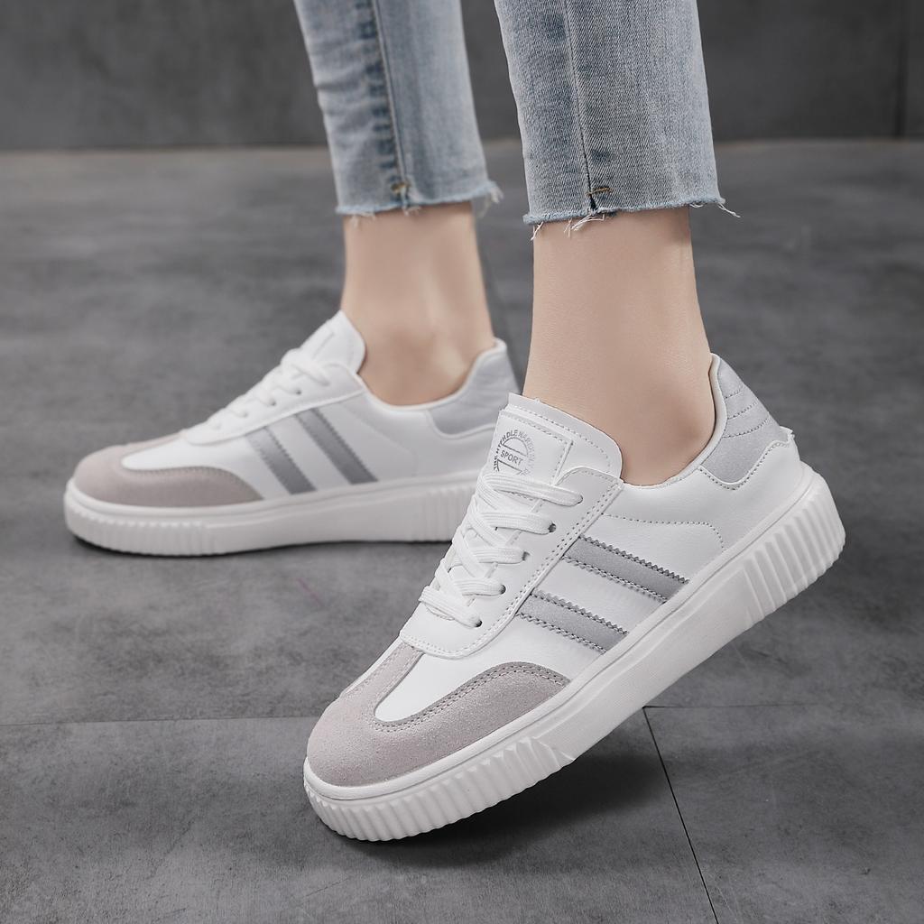 Scarpe da ginnastica Scarpe sportive da donna Scarpe da ginnastica bianche casual robuste per ragazze Scarpe con plateau da passeggio