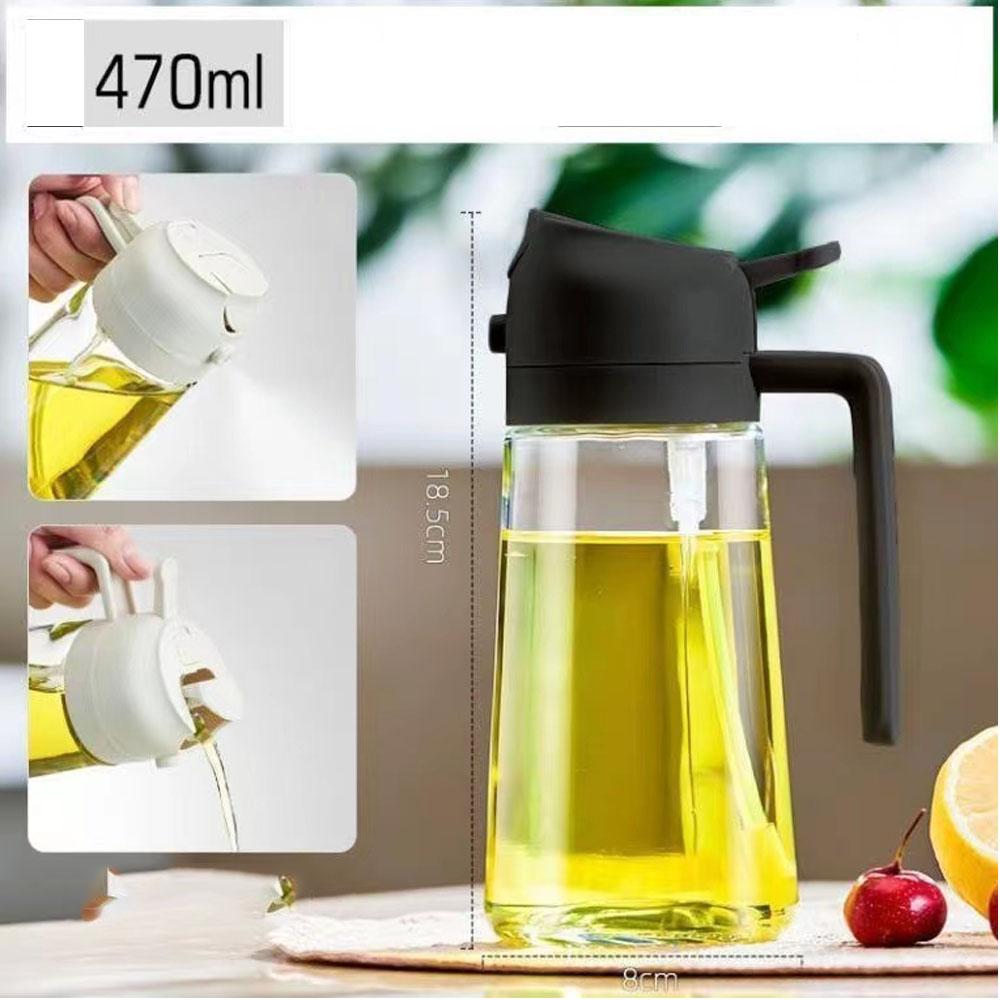 

Распылитель масла для приготовления пищи 2 в 1 Распылитель для оливкового масла Диспенсер 470 мл Стеклянный распылитель для масла Кухонные гаджеты