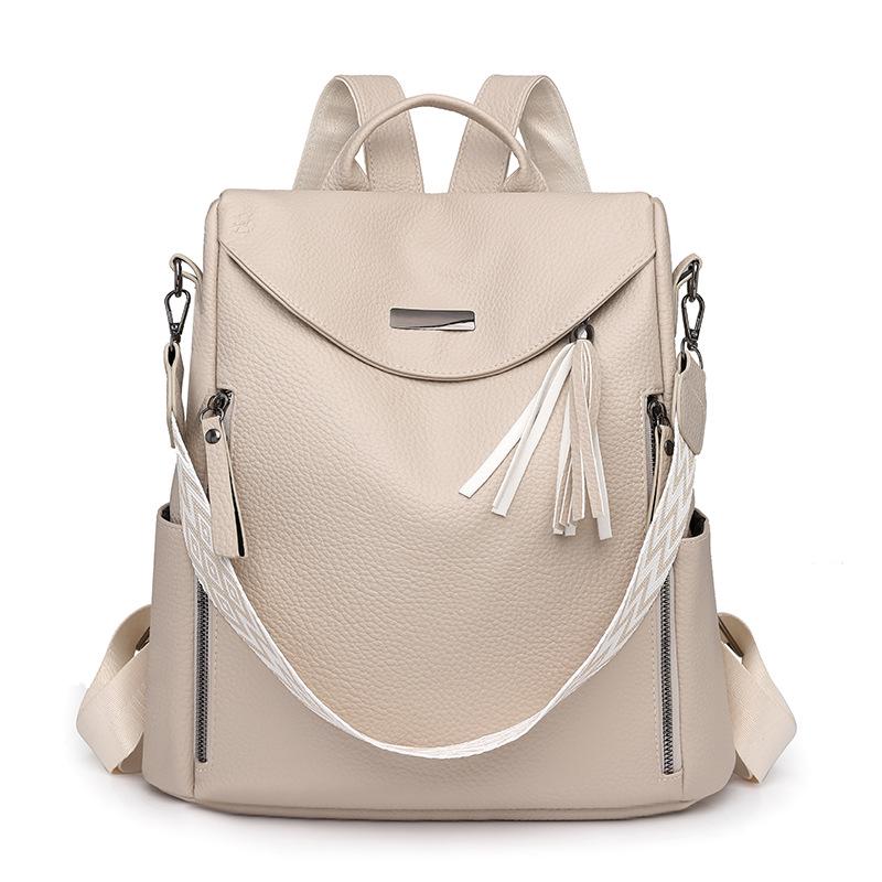 

Women s 2025 Large Capacity Fashion Casual Travel Backpack - Soft Leather Student School Bag