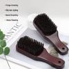 Premium Solid Wood Bristle Brush for Beard, Hair Styling, and Grooming