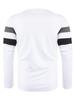 Plus Size Men's Color Block Crew Neck Long Sleeve Base Layer Pullover for Autumn & Winter