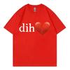 Funny Dih Meme T-shirt Men Women Clothing High Street Fashion Trend Short Sleeve T-shirts Summer Cotton Breathable Tops