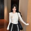 Women's T-shirts Black Long Sleeve Girls Y2K T-shirts Casual Leisure Street Wear