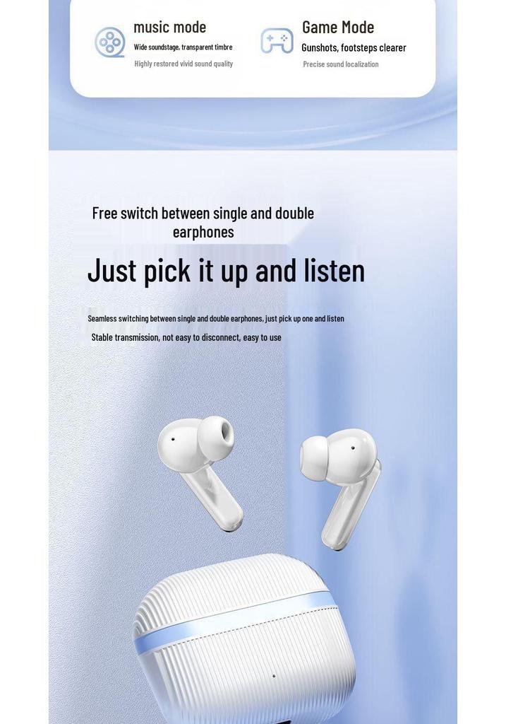 T18 True Wireless Bluetooth Earbuds: In-Ear, High-Fidelity Sound, Noise Cancelling, Stylish Design, Long Battery Life, Unisex.